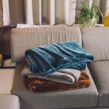 Plaid Castor Plomb par Olivier Desforges