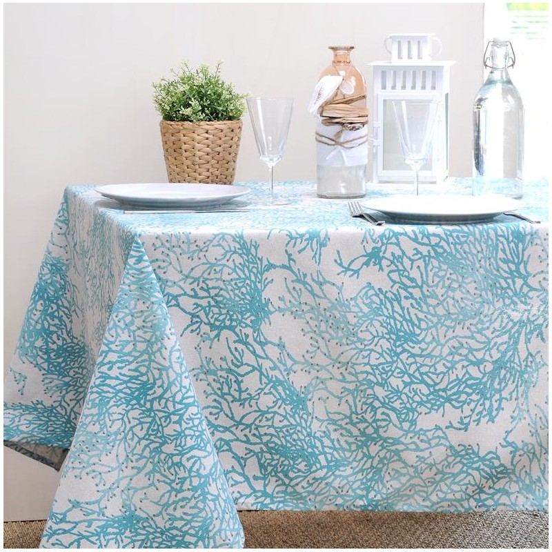 Tissu Enduit Caledonie Turquoise en 175cm