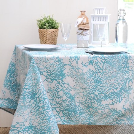 Tissu Enduit Caledonie Turquoise en 175cm