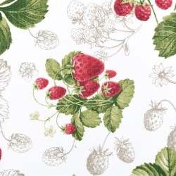 Tissu Enduit Gourmandine rouge en 155cm