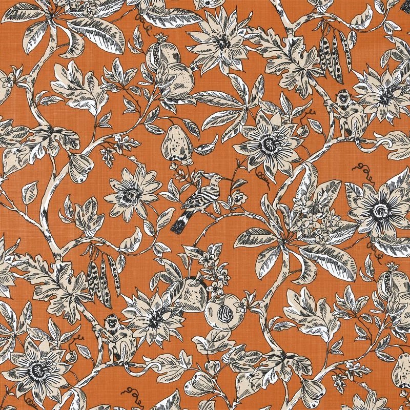 Tissu Enduit Azara Orange en 155cm