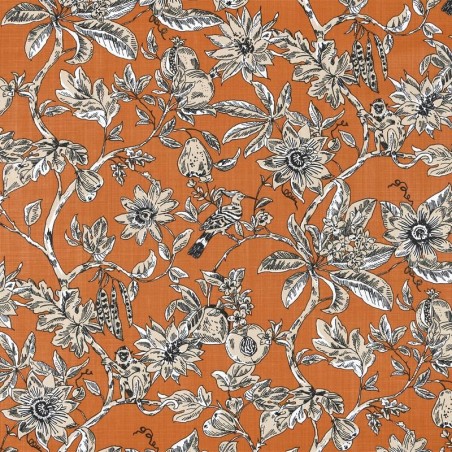 Tissu Enduit Azara Orange en 155cm