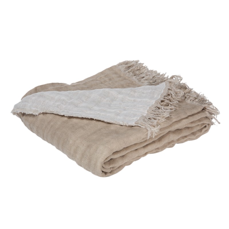 Plaid Baya naturel blanc par Haomy