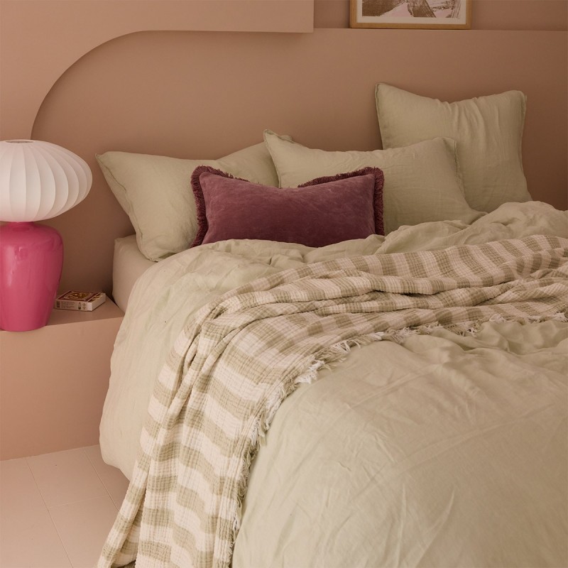 Parure lin Petit Jour Amande par Olivier Desforges