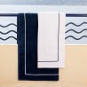 Drap de plage Croisière Blanc Marine par Yves Delorme