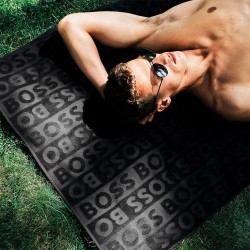 Drap de plage Font black...