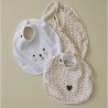 Lot de 3 bavoirs Petit coeur par Sylvie Thiriez