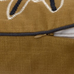 Housse de coussin Zeus ocre par Olivier Desforges