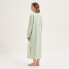 Chemise de nuit longue essentiel rayé jade par Laurence Tavernier