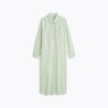 Chemise de nuit longue essentiel rayé jade par Laurence Tavernier