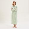 Chemise de nuit longue essentiel rayé jade par Laurence Tavernier