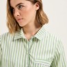 Chemise de nuit longue essentiel rayé jade par Laurence Tavernier