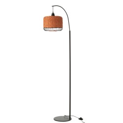 Lampe lanterne métal orange
