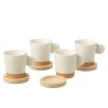tasse café céramique blanc naturel base bambou