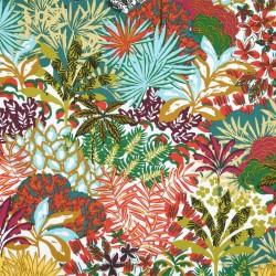 Tissu Enduit Garrigue multico en 155cm