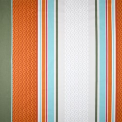 Tissu Enduit Lauburu orange en 155cm