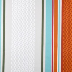 Tissu Enduit Lauburu orange en 155cm