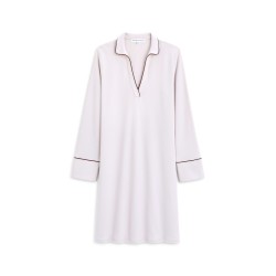 Chemise de nuit courte Paola greige par Laurence Tavernier