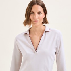 Chemise de nuit longue Paola greige par Laurence Tavernier