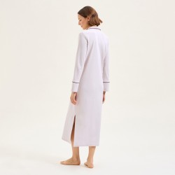 Chemise de nuit longue Paola greige par Laurence Tavernier