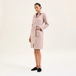 Robe de chambre Ninon beige par Laurence Tavernier