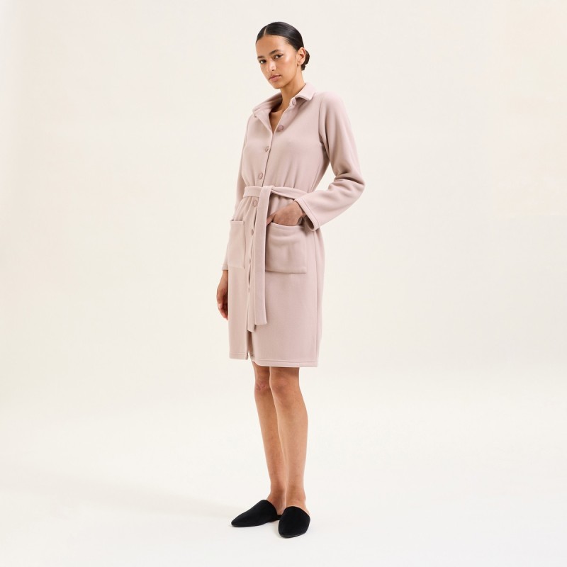 Robe de chambre Ninon beige par Laurence Tavernier