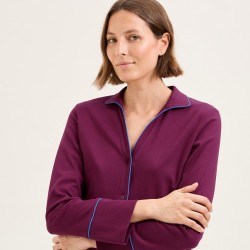 Pyjama boutonné Paola raisin par Laurence Tavernier