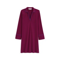 Chemise de nuit courte Paola raisin par Laurence Tavernier