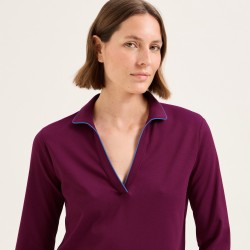 Chemise de nuit courte Paola raisin par Laurence Tavernier