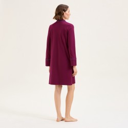 Chemise de nuit courte Paola raisin par Laurence Tavernier