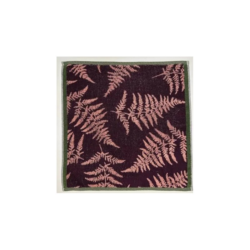 Forêt enchantée bordeaux torchon éponge par Sylvie Thiriez