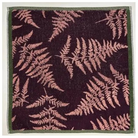 Forêt enchantée bordeaux torchon éponge par Sylvie Thiriez