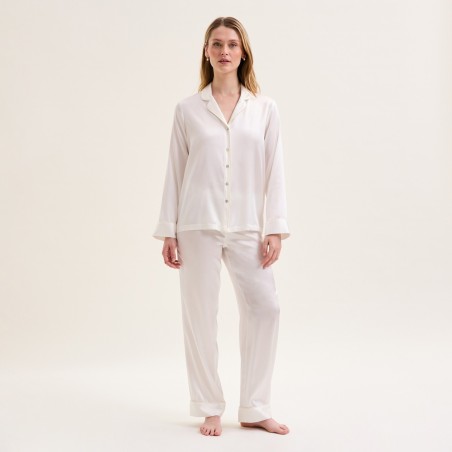 Pyjama Constance écru soie par Laurence Tavernier