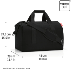 sac de voyage Mesh Black L par Reisenthel