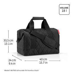 Sac de voyage Mesh Black M par Reisenthel