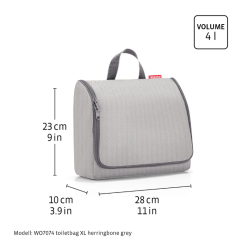 Trousse de toilette XL à suspendre Mesh black par reisenthel