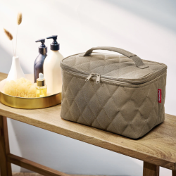 Cosmetic case Rhombus olive...