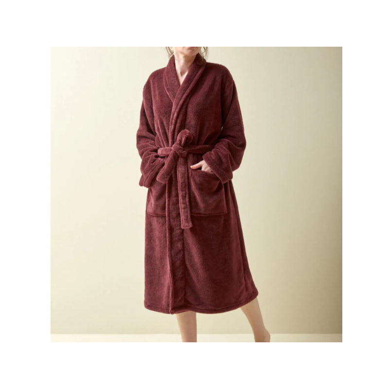 Robe de chambre polaire Aubergine par Sylvie Thiriez