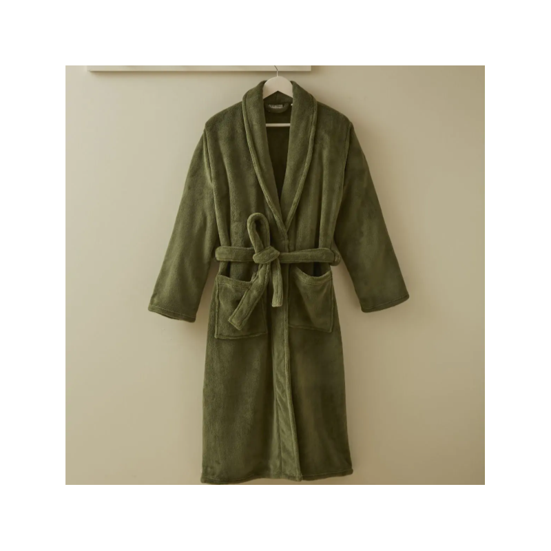 Robe de chambre polaire Kaki par Sylvie Thiriez