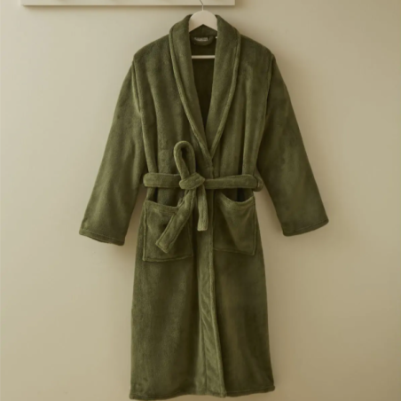 Robe de chambre polaire Kaki par Sylvie Thiriez