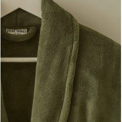 Robe de chambre polaire Kaki par Sylvie Thiriez