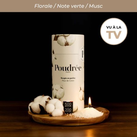 Perle de cire Poudrée fleur de coton par Poudrée Paris