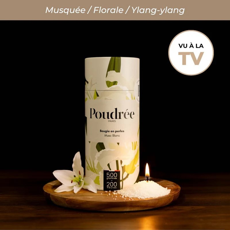 Perle de cire Poudrée Musc Blanc par Poudrée Paris