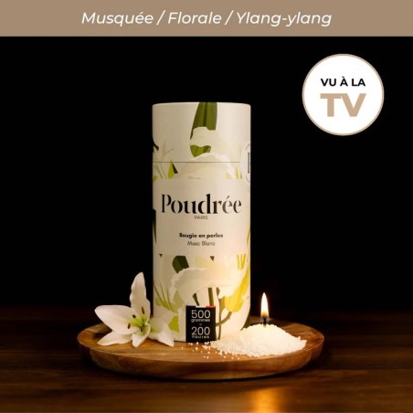 Perle de cire Poudrée Musc Blanc par Poudrée Paris