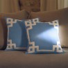 Housse de Coussin achille azur par Desforges