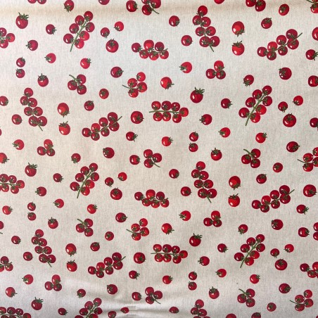 Tissu Enduit Tomates cerises en 160 cm