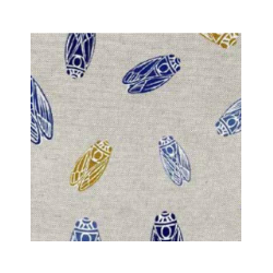 Tissu Enduit Cigaloun bleu en 160 cm