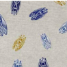 Tissu Enduit Cigaloun bleu en 160 cm