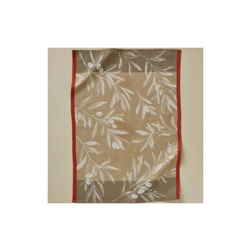 L'oliveraie naturel torchon par Sylvie Thiriez