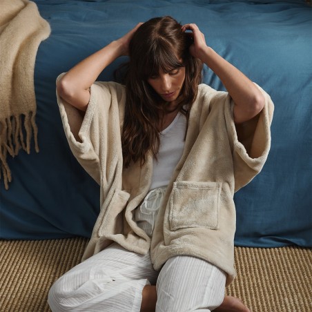Poncho Chouchou Sable par Desforges